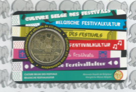 België 2,5 euromunt 2023 "Belgische Festivalcultuur" in coincard Franse versie