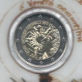 Malta 2 euromunt CC 2023 (26e) "550 Jaar sinds de geboorte van Nicolaas Copernicus" coincard in blister
