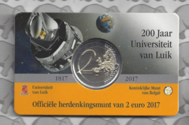 België 2 euromunt CC 2017 "Universiteit van Luik" in coincard Franse versie