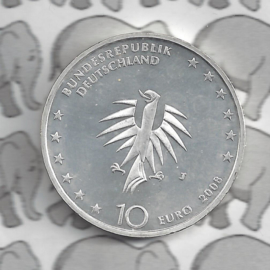 Duitsland 10 euromunt 2008 (37e) "Zeilschool schip Gorch Fock II" (zilver).