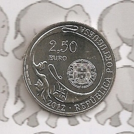 Portugal 2,5 eurocoin 2012 (19) "Zeilopleidingsschip Sagres"