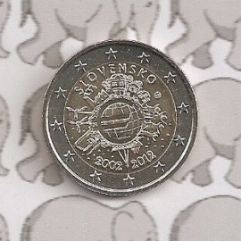 Slovakia 2 eurocoin CC 2012 "10 jaar euro"