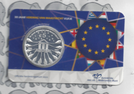 Nederland 5 euromunt 2022 (49e) "Verdrag van Maastricht vijfje" (in coincard)
