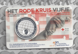 Nederland 5 euromunt 2017 (34e) "Rode Kruis vijfje" (BU, met nummer in coincard)