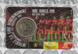 België 2,5 euromunt 2018 "Rode Duivels" in coincard Nederlandse versie
