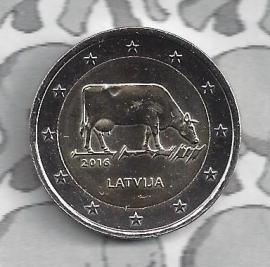 Letland 2 euromunt CC 2016 (5e) "Letse melkindustrie"