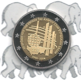 Cyprus 2 euromunt CC 2024 (8e) "20 Jaar bij de Europese Unie" (KOPIE)