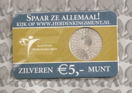 Nederland 5 euromunt 2004 (5e) "Koninkrijksmunt" (in coincard, zilver)