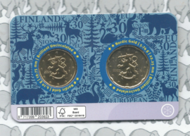 Finland coincard 2025 (1e) "30 jaar lid van de EU" (10 en 20 eurocent)
