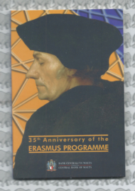 Malta 2 euromunt CC 2022 (25e) "35 jaar Erasmus programma", in coincard