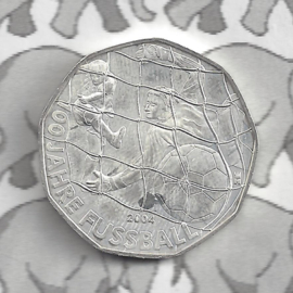 Oostenrijk 5 euromunt 2004 (4e) "100 jaar voetbal" (zilver)