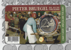 België 2 euromunt CC 2019 "450 jaar Bruegel" in coincard Franse versie