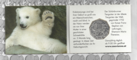 Oostenrijk 5 euromunt 2002 (1e) "250 jaar dierentuin Schönbrunn" (IJsbeer zilver in blister)