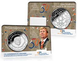 Nederland 10 euromunt 2017 (33e) "Verjaardags tientje" (BU, met nummer in coincard)
