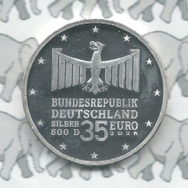 Duitsland 35 euromunt 2026 (1e) "150 Jahre Richard-Wagner-Festspiele Bayreuth", (Ag. 0,500)