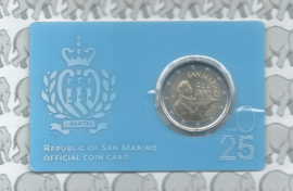 San Marino 2 euromunt 2025 (standaard) in coincard
