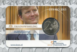 Nederland 2 euromunt CC 2013 (5e) "Troonswisseling" (in Coincard UNC)