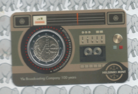 Finland 2 euromunt CC 2026 (40e) "100 Jaar Finse Radio Omroep" in coincard Engelse versie