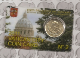 Vatican 50 eurocent 2011 in coincard, nummer 2