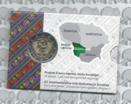 Litouwen 2 euromunt CC 2022 (14e) "Regio Suwalki" in coincard