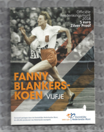 Nederland 5 euromunt 2018 "Fanny Blankers-Koen vijfje" (zilver, proof in blister)