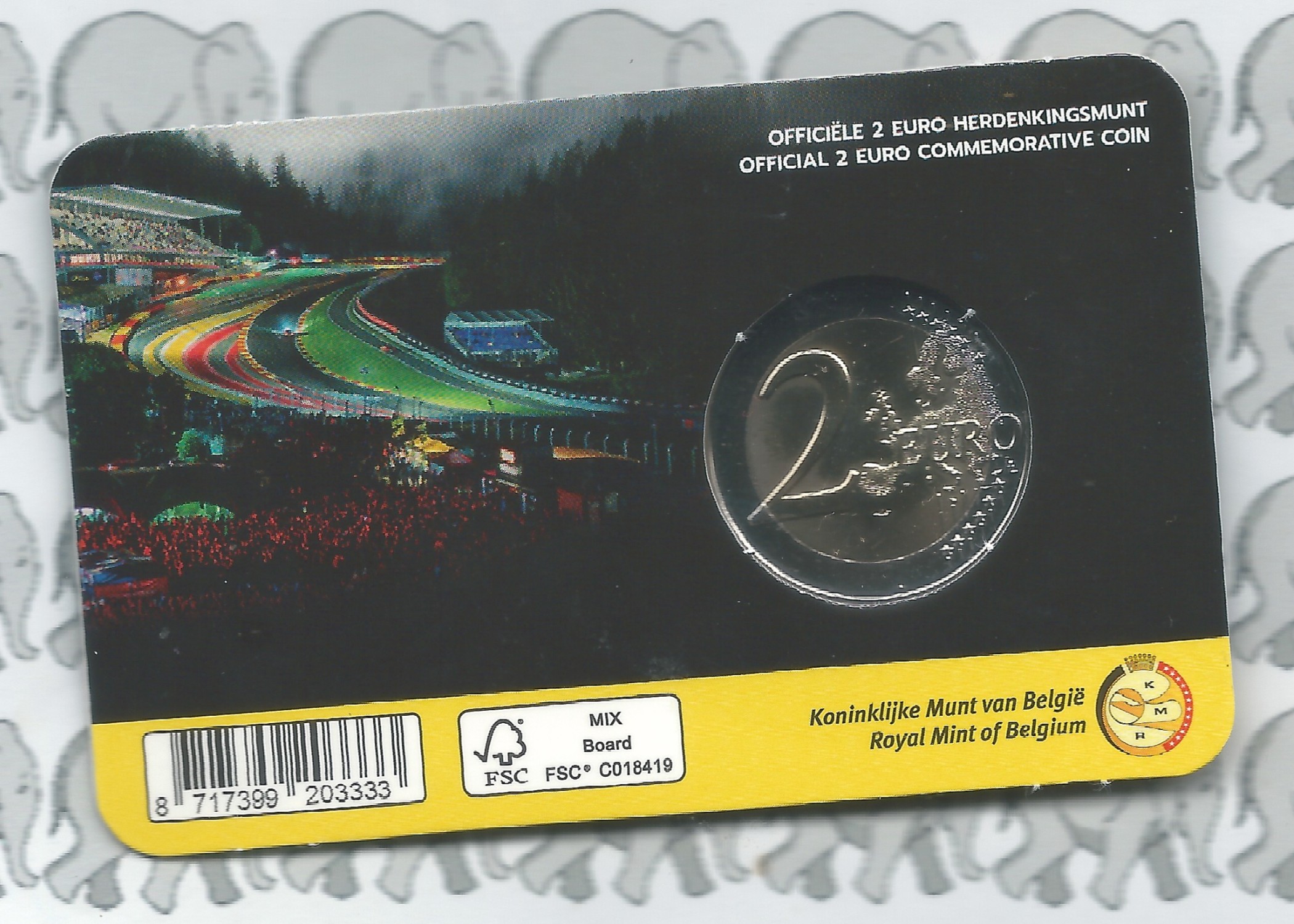 België 2 euromunt CC 2025 (35e) "Circuit Spa-Francorchamps" in coincard Franse versie