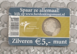 Nederland 5 euromunt 2006 (9e) "400 jaar Rembrandt van Rijn" (in coincard, zilver)