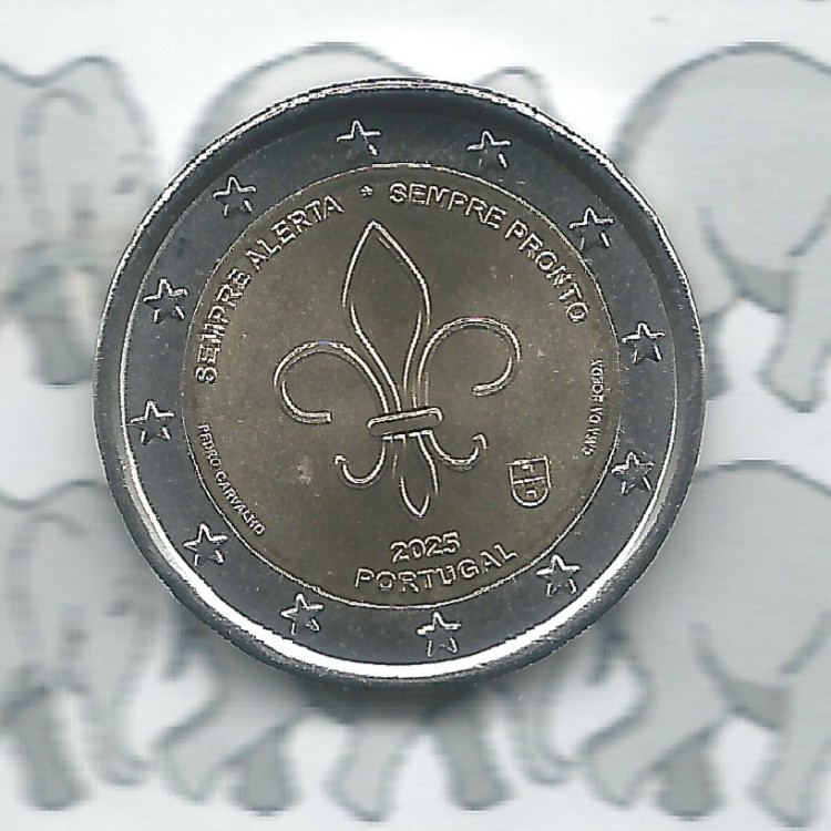 Portugal 2 euromunt CC 2025 (34e) "Scouts en jeugdbeweging"
