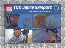 Oostenrijk 5 euromunt 2005 (5e) "100 jaar skiën, Renate" (zilver in blister X)