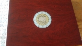 Leuchtturm box voor serie 2 euromunten "30 jaar Europese vlag"