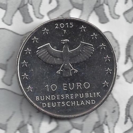 Germany 10 eurocoin 2015 (4e) "100 jaar Leipzig" (nickel).