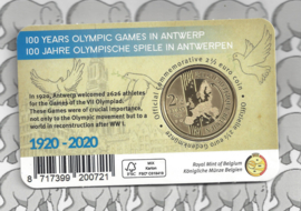 België 2,5 euromunt 2020 "100 jaar Olympische Spelen Antwerpen", kleur BU in coincard
