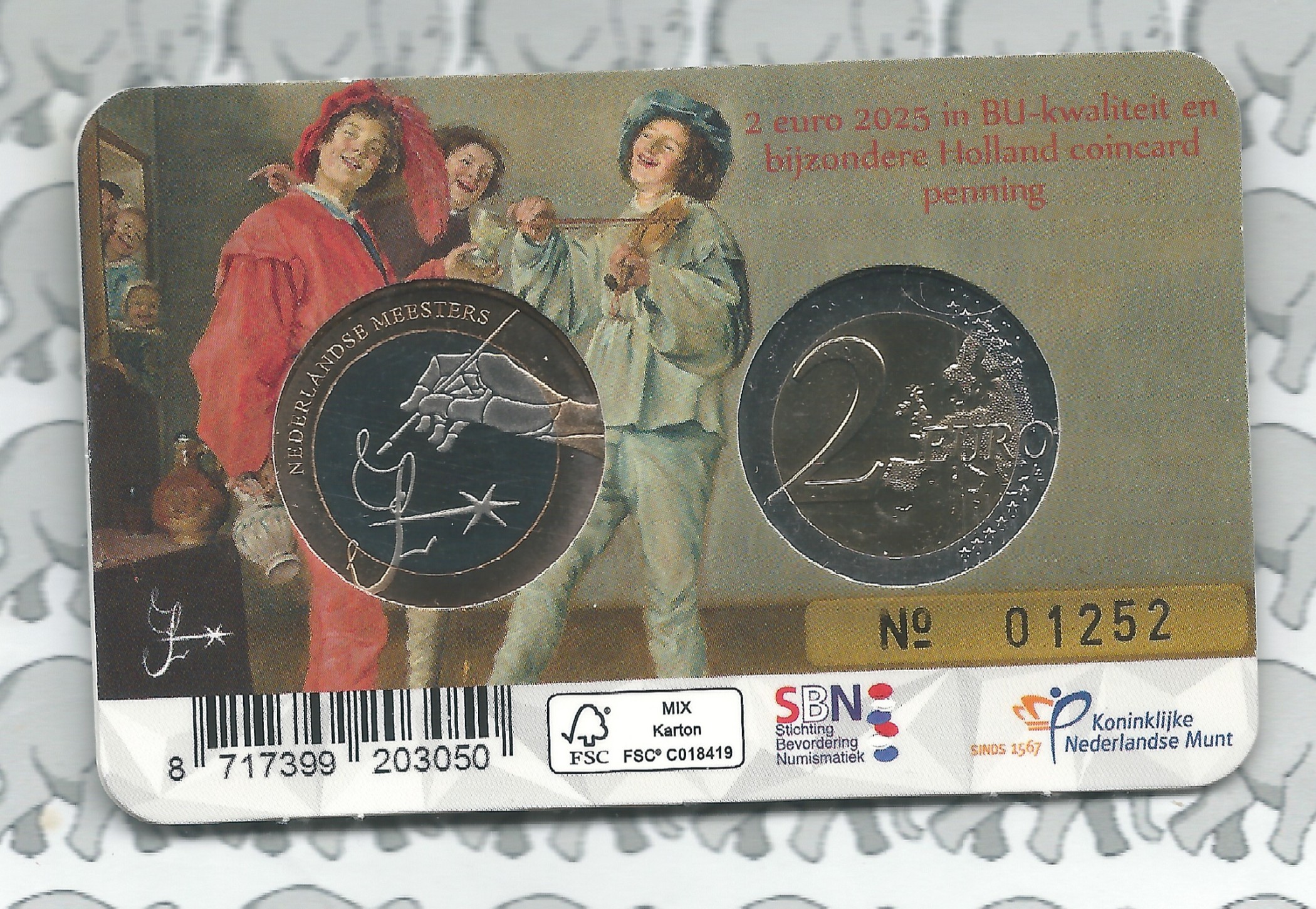 Nederland Holland Coin Fair coincard 2025 "Judith Leyster"