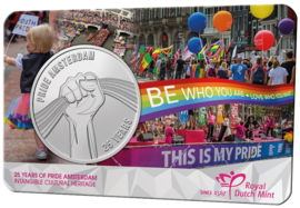 Nederland coincard 2021 (32e) "25 jaar Pride Amsterdam" (penning)