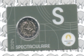 Frankrijk 2 euromunt CC 2024 (32e) "Olympische Zomerspelen van 2024", in grijze coincard