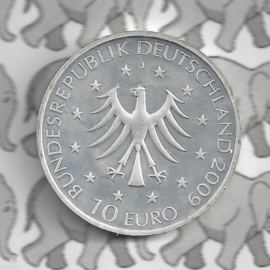 Duitsland 10 euromunt 2009 (44e) "100e Verjaardag Marion Gräfin DönhoffDonh" (zilver).