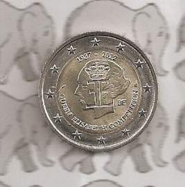Belgium 2 eurocoin CC 2012 "75 jaar Elizabeth"