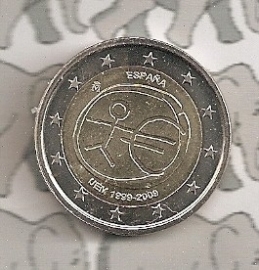 Spain 2 eurocoin CC 2009 "EMU"