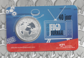 Nederland 5 euromunt 2021 (48e) "NOS Jeugdjournaal vijfje" (in coincard) 