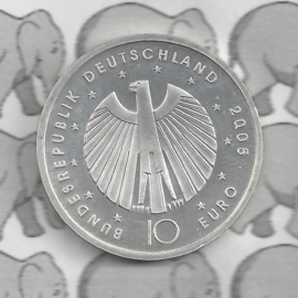 Duitsland 10 euromunt 2005 (18e) "Fifa Voetbal Duitsland 3e uitg." (zilver).