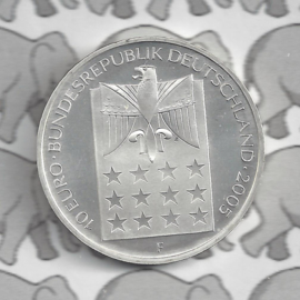 Duitsland 10 euromunt 2005 (23e) "100 Verjaardag Friedens nobelprijs" (zilver).