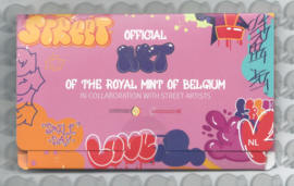 België 2,5 euromunt 2025 "Streetart in België" in coincard Nederlandse versie