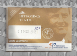 Nederland 5 euromunt 2013 (24e) "Koningstientje" (1e dag van uitgifte coincard in envelopje)