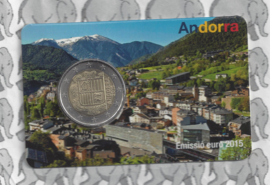 Andorra standaard 2 euromunt 2015 in coincard