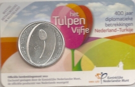 Netherlands 5 eurocoin 2012 "Het Tulpen vijfje" (in coincard)