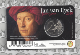 België 2 euromunt CC 2020 (25e) "Jan van Eyck jaar" in coincard Franse versie