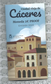 Spanje 2 euromunt CC 2023 (23e) "Oude Stad van Cáceres", proof in blister