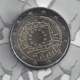 Portugal 2 eurocoin CC 2015 "30 jaar Europese vlag"