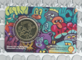 België 2,5 euromunt 2025 "Streetart in België" in coincard Franse versie