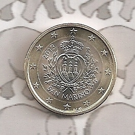 San Marino 1 eurocoin 2013